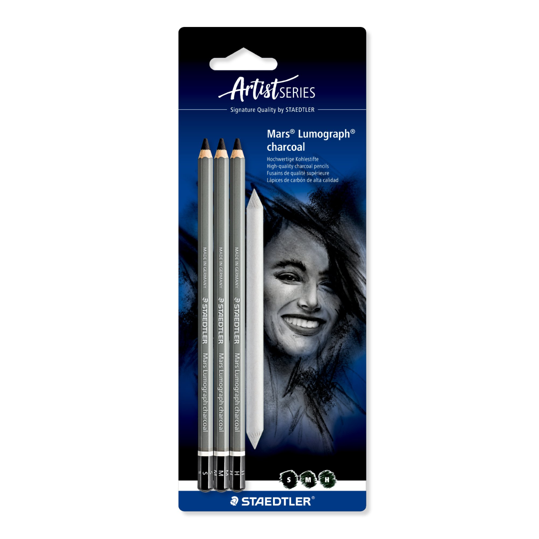 Staedtler Mars Lumograph Pencil Charcoal+blender ST-100C-SBK4